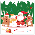 thumbnail image 7 of Christmas Tree Santa Claus Paper Plates, Cups and Napkins Party Disposable Tableware Set Party Dinnerware Serves 8 Guests for Plates, Napkins, Cups 68PCS, 7 of 7