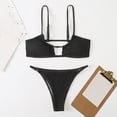 thumbnail image 5 of hoksml Women Bathing Suit Fashion Women Split Two Piece Swimsuit Show Waist Solid Color Sexy Bikini Clearance, 5 of 5