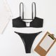 thumbnail image 5 of Bikini sexy de color sólido con cintura dividida para mujer a la moda Fridja  nalpqowj20414, 5 of 5