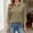 Khaki, variant on Graphic Tees for Women T-Shirts Everyday V-Neck Tops with 3/4 Sleeves and Collared for Casual Wear Brown 4XL
