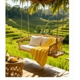thumbnail image 2 of Chunky Knit Throw Blanket for Couch, Soft Luxurious Moss Stitch Blankets for Bed, Cozy Decorative Farmhouse Knitted Throws for Sofa, Sand Dune,130*230cm, 2 of 5