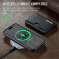 thumbnail image 4 of DG.MING Wallet Case for iPhone 16 6.1inch,Detachable Magnetic Wallet Phone Case with RFID Blocking, Card Slot,Holder, Leather Phone Case for Men Women,Black,For iPhone 16, 4 of 9