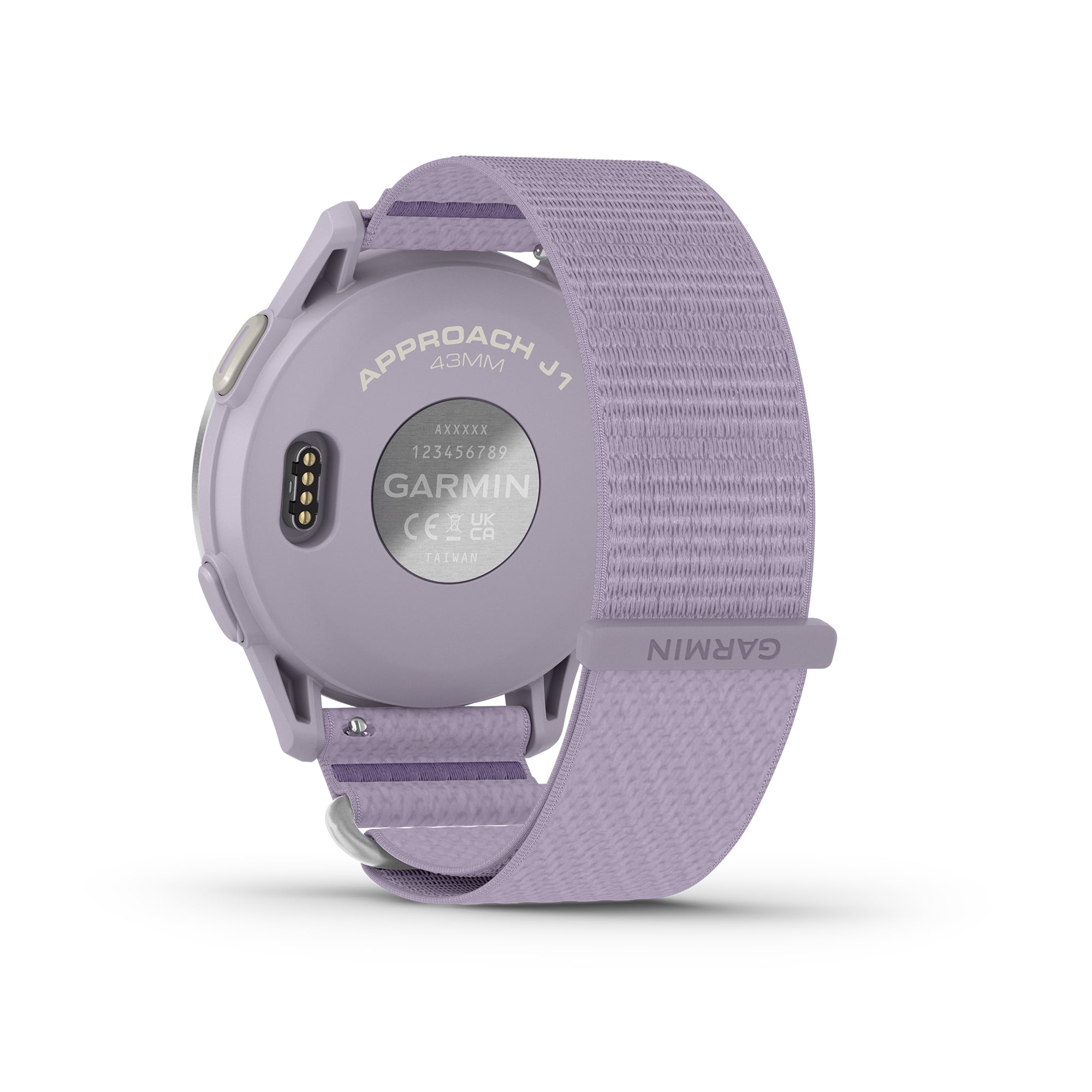 Garmin Approach J1 Junior GPS Golf Smartwatch, Silver Aluminum Bezel with Lilac ComfortFit Fabric Band, Features for Learning and Improving, Pace of Play Timer Bundle