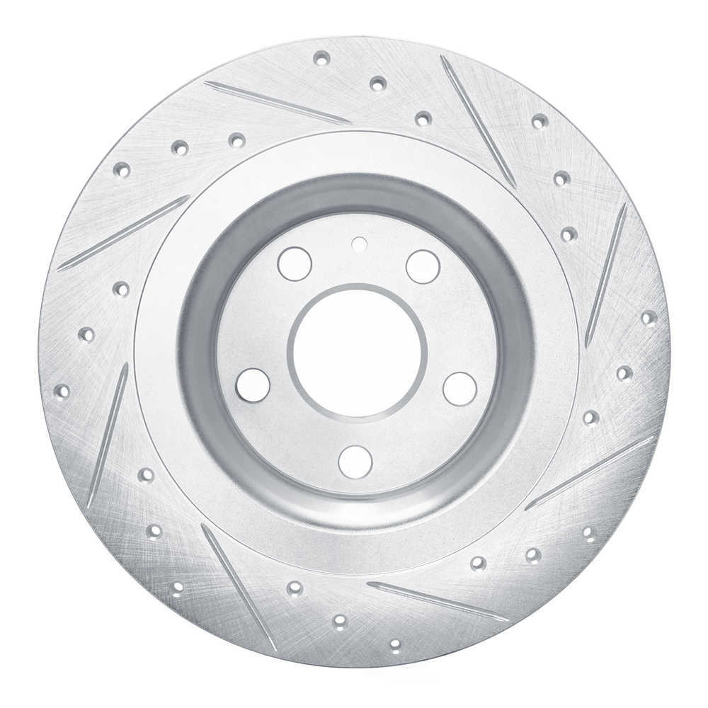 Dynamic Friction Company 631-27061L DFC Brake Rotor - Drilled And Slotted - Silver