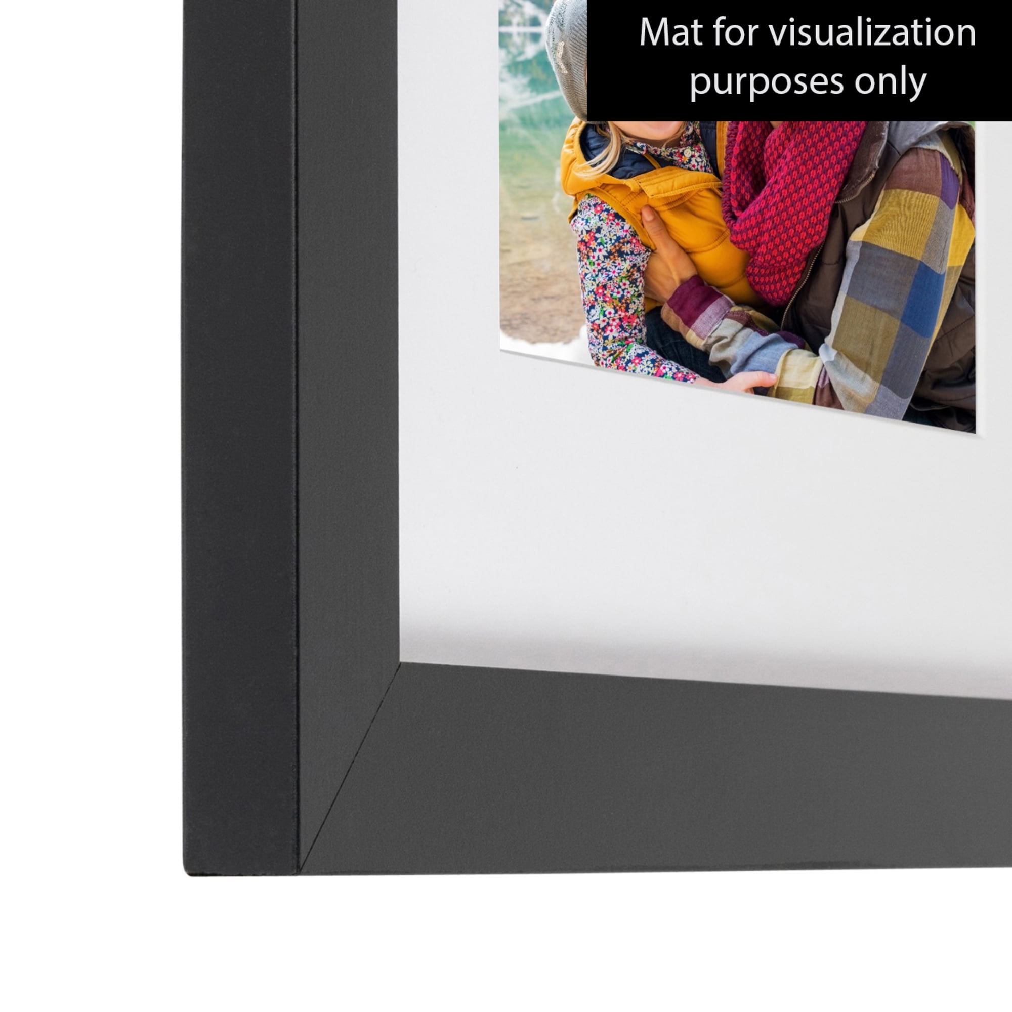 ArtToFrames 18x24 Inch Noir Black - Full Wrap Picture Frame, This Black MDF Poster Frame is Great for Your Art or Photos, Comes with 060 Plexi Glass (4852)