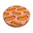 thumbnail image 1 of Balery Cartoon Hot Dog Fundas de asiento para taburete de bar redondo de tela de terciopelo ajustables que protegen de arañazos y manchas para sillas de 14 a 17 pulgadas.-14 inch, 1 of 7