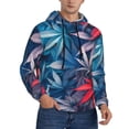 thumbnail image 2 of Sigee Red And Blue Leaves for Men's Pullover Hoodie Sweatshirts Adult Casual Long Sleeve Sweatshirts ,Sizes S-4XL-Medium, 2 of 7