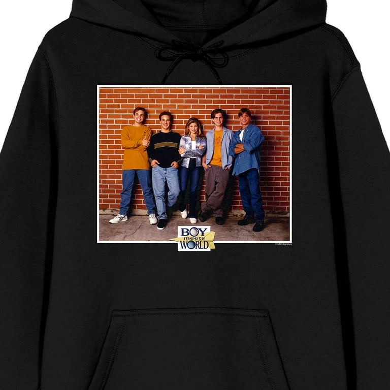 Boy Meets World Topanga Cory Shawn Jack and Eric Adult Black Hoodie Small