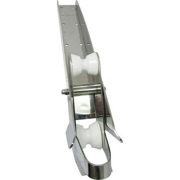 Lewmar Boat Anchor Bow Roller 66840085 For Use With 22/35/45 Pound Delta And DTX Anchor; Pivoting; Silver; 22-11/16 Inch Length x 3.14 Inch Width; 304 Stainless Steel; Single; Weight 11 Pound