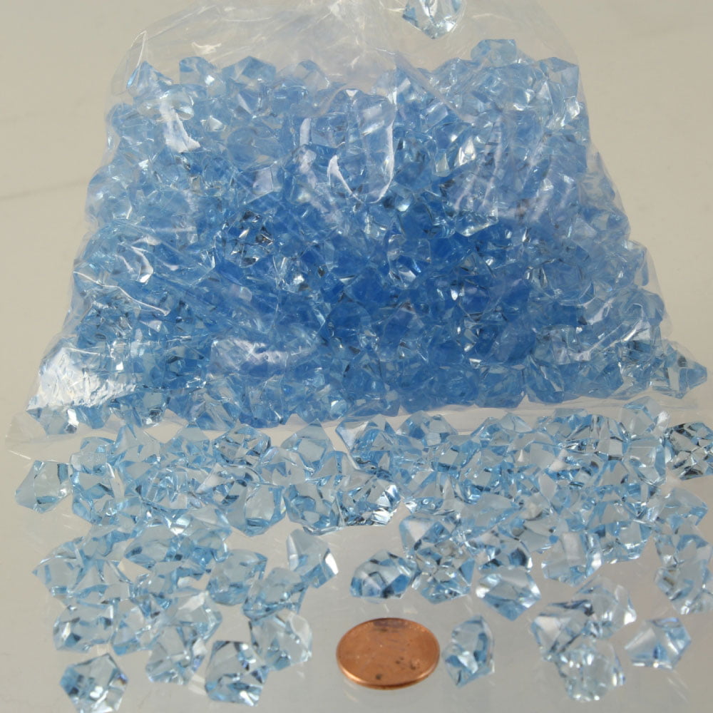 500pcs Light Blue Acrylic Ice Chips Table Scatter Confetti Floral Arranging Vase 