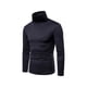 thumbnail image 1 of Minnieouse Camisa térmica de cuello alto para hombre, jersey de Color sólido, ropa interior suave y cómoda para dormir en otoño e invierno, Ropa interior Gris oscuro S, 1 of 6