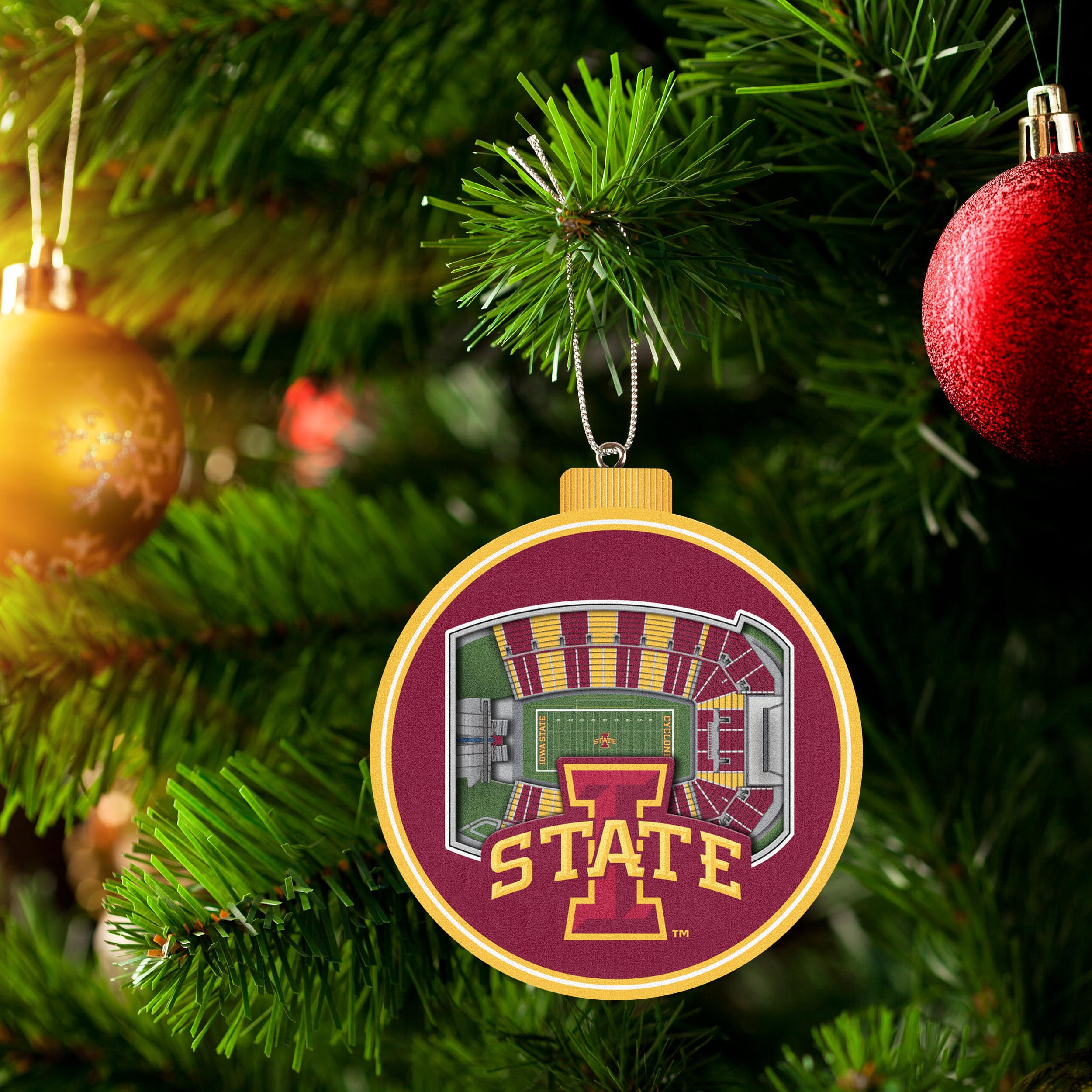 YouTheFan NCAA Iowa State Cyclones 3D StadiumView Ornament