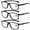 3 Pairs of Black, variant on 3 Pairs of Men's Blue Light Blocking Sports Reading Glasses 3.00 Ultra-light Two-tone Presbyopic Glasses Square Readers +3.00