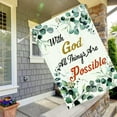 thumbnail image 6 of Religious Garden Flags Christian Jesus House Flag Spring Summer Flags for Outdoors 28x40 Double Sided Inspirational Flags with God All Things are Possible Flag for Outside, 6 of 7