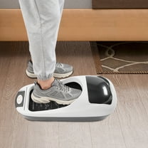 Automatic Shoe Cover Dispenser, White ABS Body with Step-On Design, No Battery Needed, Fits Shoes Up to Size 45, for Home and Hospital Use