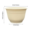 thumbnail image 2 of Voglyf 6.5 Inch Plant Pots for Indoor Outdoor,Plastic Floor Planters with Drainage Holes, Modern Round Grey Flower Pots For Succulents Vegetables Herbs House Plants Home Balcony Decor,Beige, 2 of 6