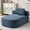Blue, variant on Leumius 68" Chaise Lounge Chair Indoor,Oversized Corduroy Upholstered Boneless Sofa Bed,Deep Seat Sleeper Couch Reading Chairs,Comfy Cloud Sofas Couches for Living Room,No Assembly Required,Black