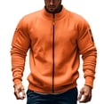 thumbnail image 4 of Migroa Full Zip Long Sleeve Sweatshirt Coat, Men's Full Zip Long Sleeve Sweatshirt Jacket, Casual Sporty Outerwear Coat, Loose Fit for Fall Winter Running Gym Casual Sporty Jacket Men Running, Gym,, 4 of 7