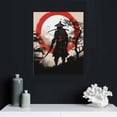 thumbnail image 4 of Nawypu Japanese Samurai Wall Art Samurai Pictures Wall Decor Armored Samurai painting Canvas Prints Bushido Inspirational Poster Artwork Modern Home Decor Framed for Bedroom Living 16x20in, 4 of 4