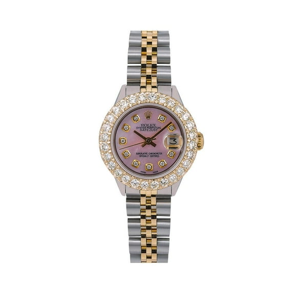 Pre-Owned Rolex Datejust 6917 26MM Pink Diamond Dial With Two Tone Bracelet