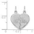 thumbnail image 4 of Real 14kt White Gold BEST FRIEND Break-apart Charm Pendant; for Adults and Teens; for Women and Men, 4 of 4