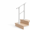White-2 Step-Straight, variant on 2ft W X 36in H Stair Deck Railing Kit Textured Black Aama2604 Powder Coat Ibc Certified Guard Rail For Porch Balcony Patio Outdoo