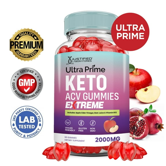 Ultra Prime Keto Extreme ACV Gummies 2000mg Dietary Supplement 60 Gummys