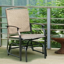 Patiojoy Outdoor Patio Glider Chaise Rocking Chair Garden Swing Single Armchair