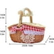 thumbnail image 2 of Cestas de picnic de mimbre con tapa dividida, cesta de picnic tejida de estilo vintage, cesta de mimbre tejida a mano, cesta de mimbre para acampar al aire libre, día de San Valentín, Acción de, 2 of 4