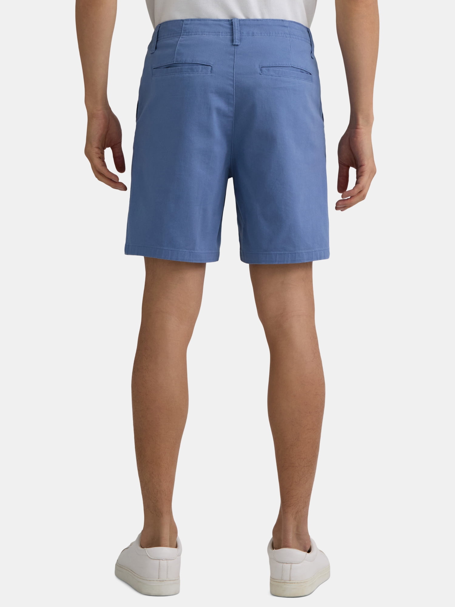 George Men's & Big Men's Relaxed Fit Stretch Twill Flat Front Shorts, 9" Inseam, Sizes 28-54