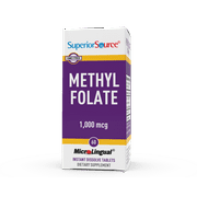 Superior Source Methylfolate 5-MTHF 1000 mcg, Quick Dissolve Tablets, 60 Ct