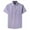 Purple, variant on WREESH Men's Dress Shirts Business Fashion Button Down Turn-Down Collar Pocket Striped Short Sleeve Shirts for Men's Look Sky Blue