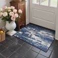 thumbnail image 4 of KUETH Doormat 2x3 Machine Washable Entryway Rugs Distressed Medallion Vintage Blue Throw Rug for Bedroom Living Room Aesthetic, Non Slip Carpet with Gripper, 4 of 10