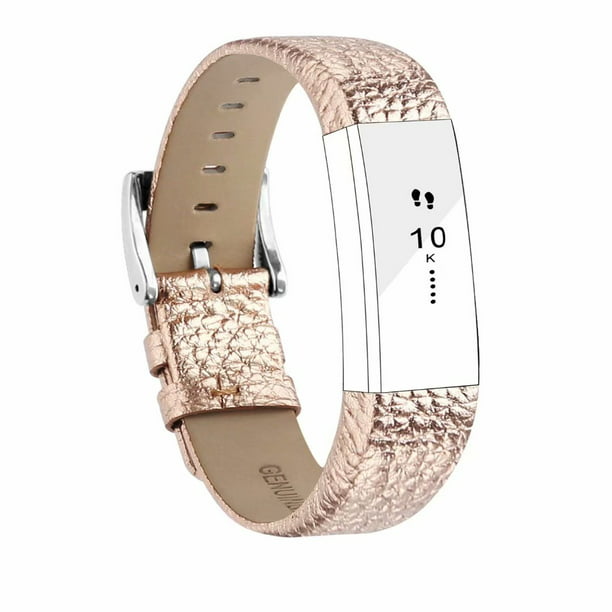 Fitbit Alta Bands Leather HR Bands Adjustable Replacement Sport Strap Band for Fitbit Alta HR Accessory (Rose Gold) - Walmart.com