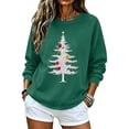 thumbnail image 6 of Yertdoel Christmas Sweatshirts for Women Fashion Print Round Neck Loose Pullover Top Fall Winter Holiday Comfy Casual Shirts, 6 of 7