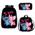 thumbnail image 1 of Disney-mochila de Lilo Stitch para niños y niñas, morral escolar de colores con bolsa de almuerzo, mochila de viaje para adolescentes, 3 unidades por juego, 1 of 4