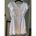 thumbnail image 1 of MARSIE Robe à Pois Blancs Marine à Volants Taille L, 1 of 1