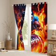 thumbnail image 3 of Erosebridal Football Gamer Black Out Curtains for Kids Boys,Teens Sport Theme Flame Curtains Pack of 2 (42x63 Each),Ultra Soft Home Decor, 3 of 6