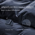 thumbnail image 4 of California Design Den Duvet Cover - 400 Thread Count 100% Cotton, 3 Piece Sateen Weave Bedding Set, Soft Luxury Comforter Cover and Two Pillow Shams, with Button Closure and Corner Ties, 4 of 9