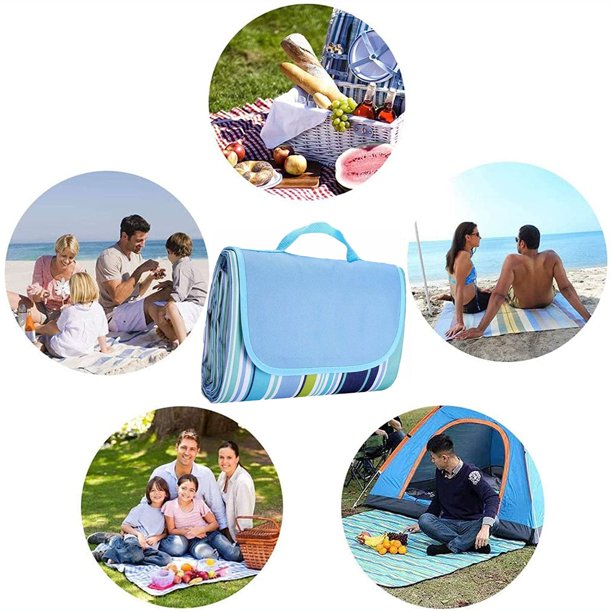 Seenda Picnic Beach Camping Blankets Outdoor Picnic Mat For Family Beach Park Travel Camping Hiking And Music Festivals With Bags 57 X 79 Walmart Com Walmart Com
