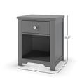 thumbnail image 4 of Child Craft Harmony Nightstand with Drawer & Open Cubby Storage, Pine Wood Construction, Brushed Pebble, 4 of 6