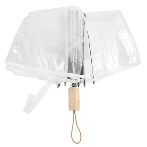 Fully Automatic Ten-bone Folding Transparent Umbrella Clear Umbrella Small Umbrella Umbrellas for Rain Travel