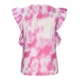 thumbnail image 5 of Lzobxe Going Out Tops for Women Spring /Summer Lace Flying Sleeves Round Neck Tie Dyed T-shirt,Sizes S-2XL, 5 of 7