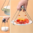 thumbnail image 5 of Stainless Steel Anti-Scald Kitchen Tongs Set, 2-Piece Non-Slip Bowl & Plate Lifters For Hot Dishes, Oven, Air Fryer, And Microwave Safety, 5 of 7
