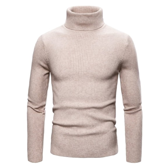 Vedolay Sweaters for Big Men Thick Male Sweaters High Quality Oversized Sweater Beige,M