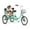 Green, variant on Linor Adult Tricycle with Rear Seats, 20" 3-Wheel, Front and Rear Baskets, Trike for Seniors, Blue