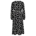 thumbnail image 6 of Lindreshi Fall Dresses for Women 2026 Homecoming Dresses Women Fashion V-Neck Long Sleeve Bandage Print Party Fall Length Dress, 6 of 7