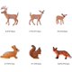 thumbnail image 2 of Figuras de animales 6 piezas Figuras de animales del bosque de plástico Figuras de ciervos, 2 of 5