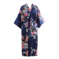 thumbnail image 2 of Awdenio Robes for Women, Bride and Bridesmaid Satin Floral Bathrobe Sleepwear Dressing Gown for Wedding Party, 2 of 4