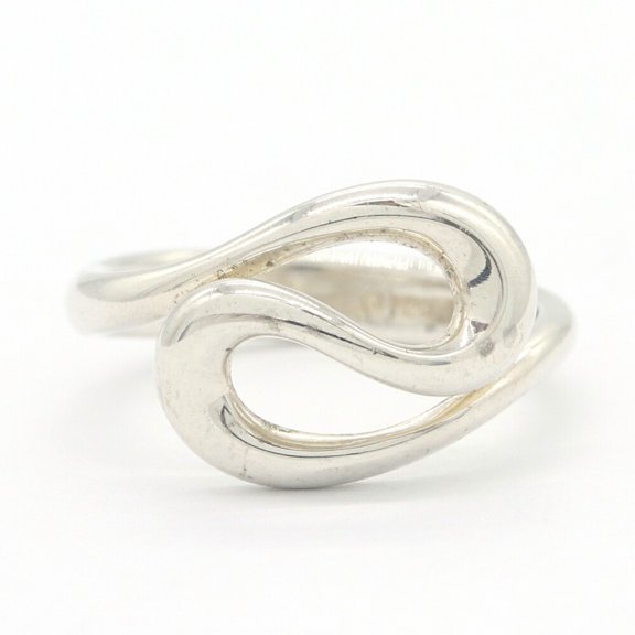Pre-Owned Tiffany & Co. Elsa Peretti Wave Ring, Sterling Silver 925, Women's Ring.